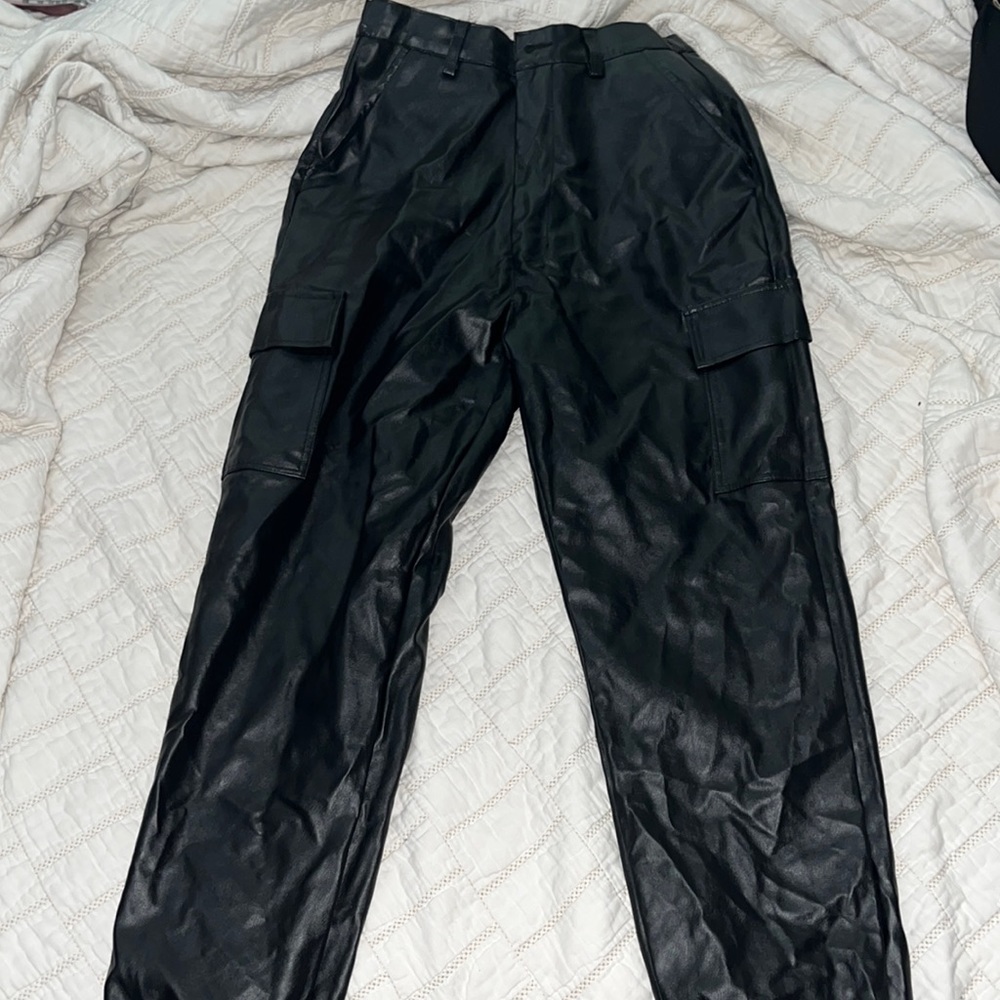 Pleather Jogger Pants